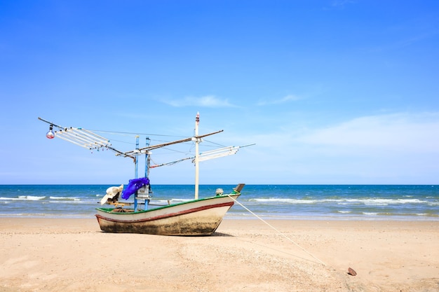 Traditional fishing boat on the beach