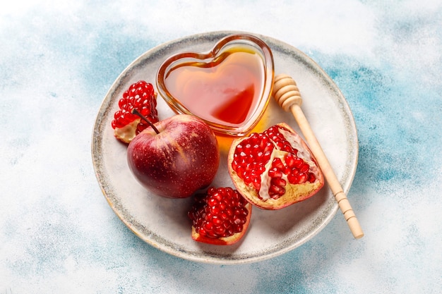 Traditional food of jewish New Year - Rosh Hashana.