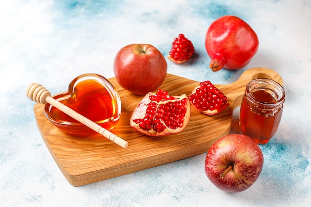 Traditional food of jewish New Year - Rosh Hashana.