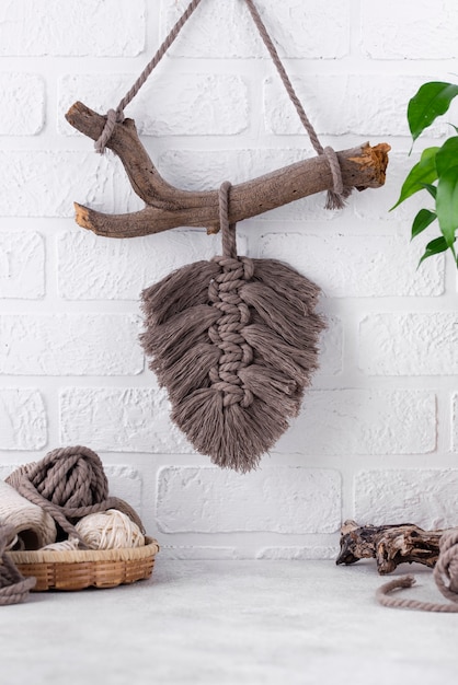 Free photo traditional macrame assortment indoors