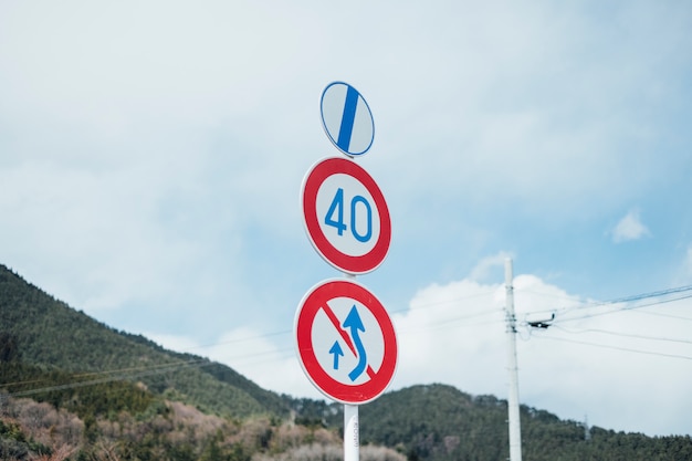 Free photo traffic sign and symbol