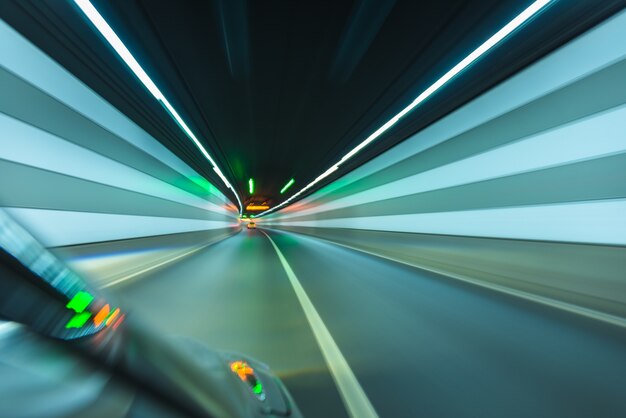 Traffic in a tunnel