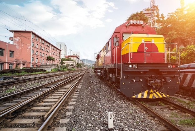 Train stopped on the railway