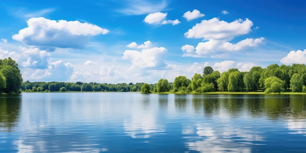 Free Photo tranquil pond in the background mirroring the sky