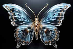 Free photo transparent plastic butterfly background