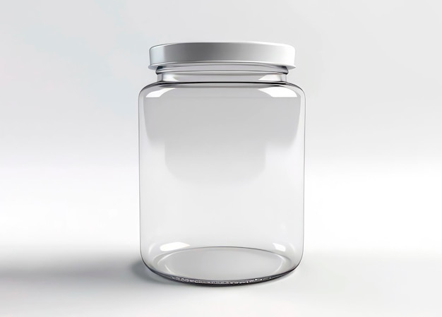 Free photo transparent plastic container on a light background