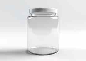 Free photo transparent plastic container on a light background