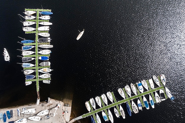 Free Photo transport concept with boats in harbor