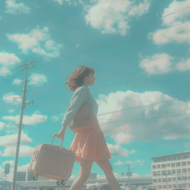 Free photo travel scene with pastel colors and dreamy atmosphere