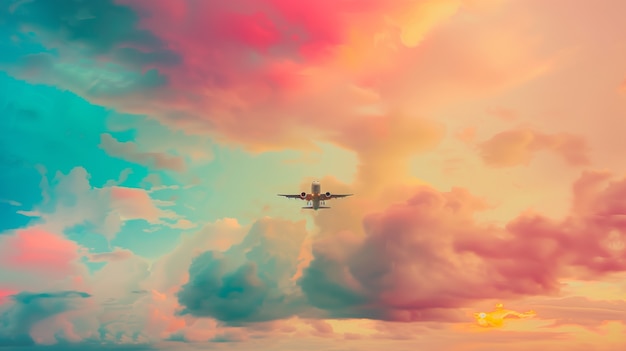 Free Photo travel scene with pastel colors and dreamy atmosphere