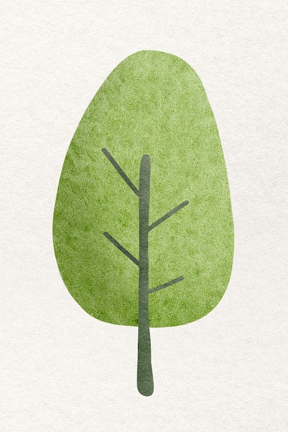 Free Photo tree in watercolor design element