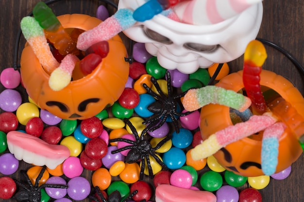 Free photo tric or treat baskets and sweets