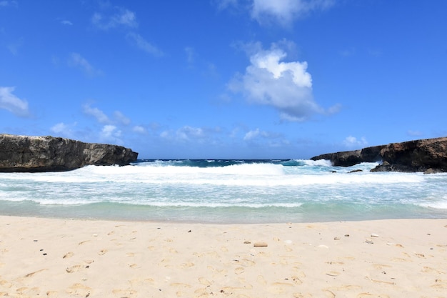 Tropical Beach Deserted on the Backside of Aruba