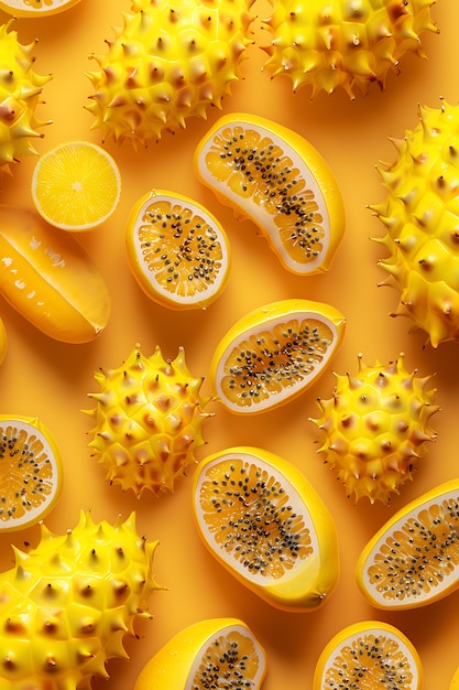 Tropical fruits pattern