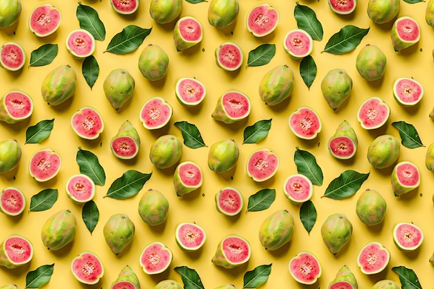 Free photo tropical fruits pattern