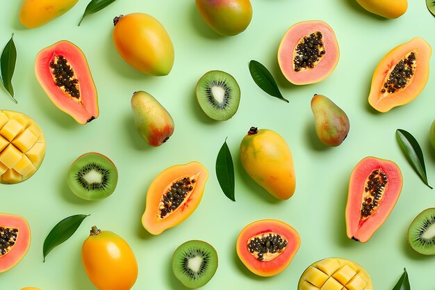 Tropical fruits pattern