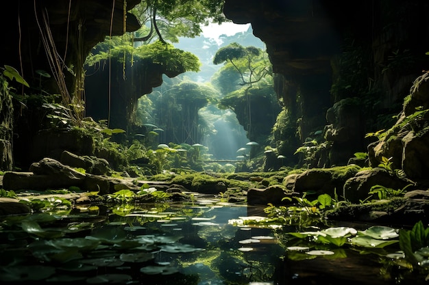 Free photo tropical rain forest wallpaper