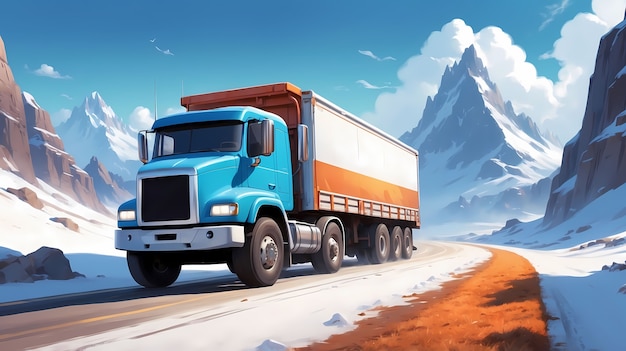 Truck digital art illustration