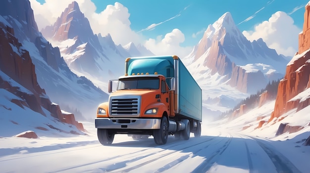 Truck digital art illustration