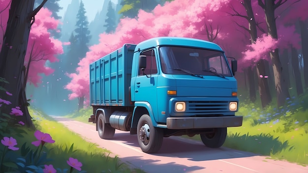 Truck digital art illustration