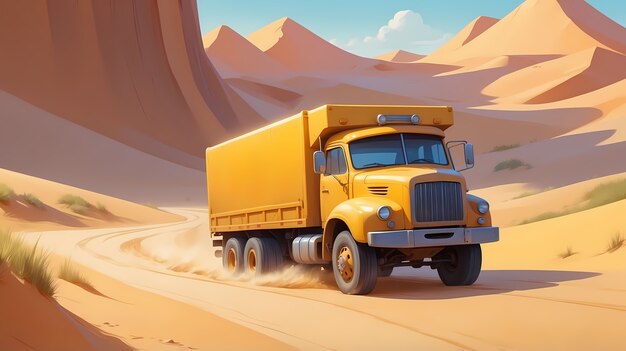 Truck digital art illustration