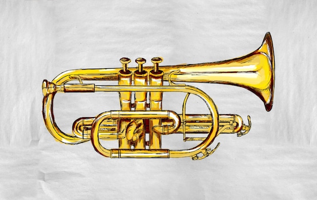 Free Photo trumpet painting image