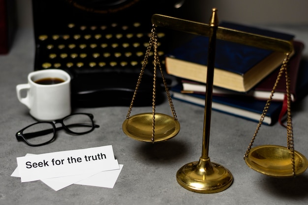 Free Photo truth concept arrangement with balance