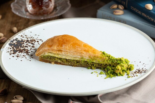 Turkish dessert pakhlava with pistachio.