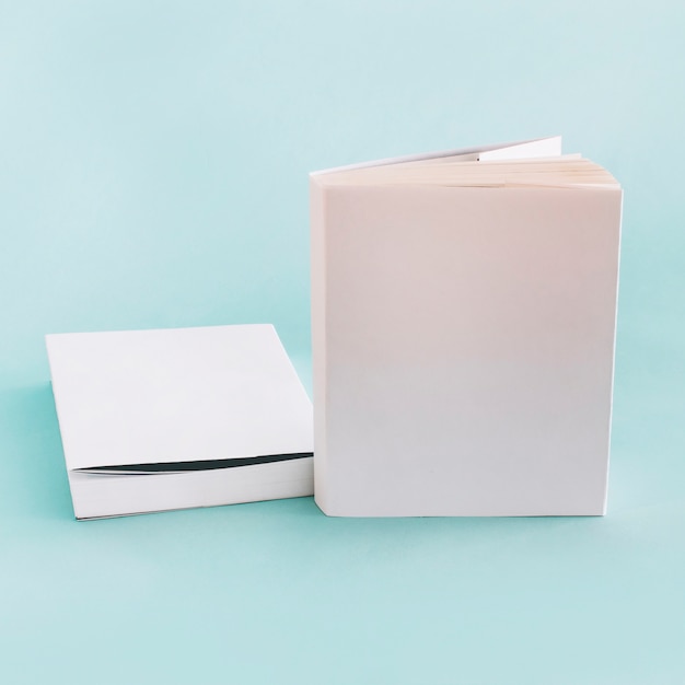 Two books in white wrappers