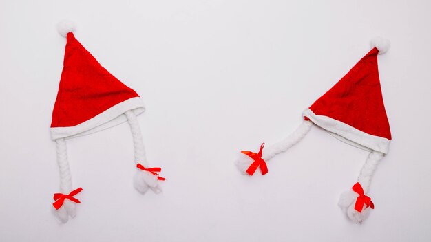 Free Photo two christmas hats