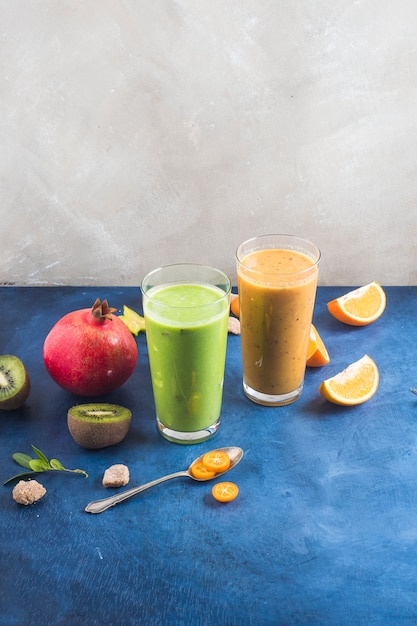 Free Photo two healthy and delicious smoothies