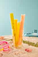 Free photo typical brazilian freezies still life