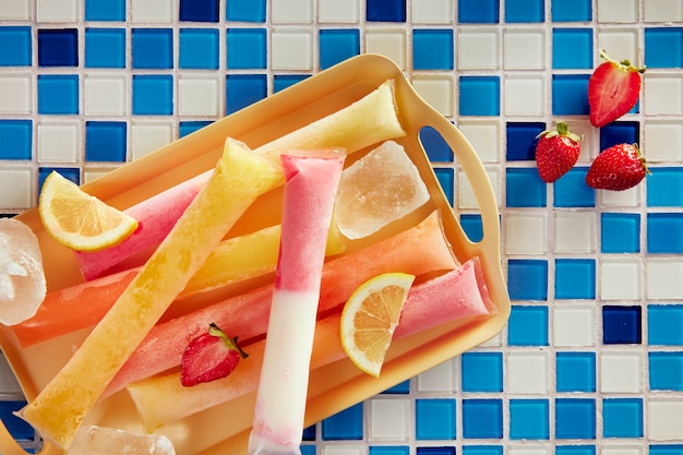 Free photo typical brazilian freezies still life