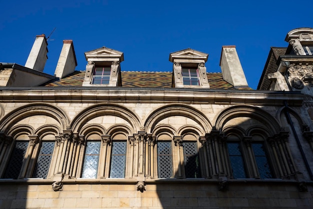 Free photo typical facade of dijon architecture