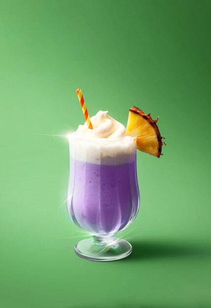 Ube colada cocktail rendering