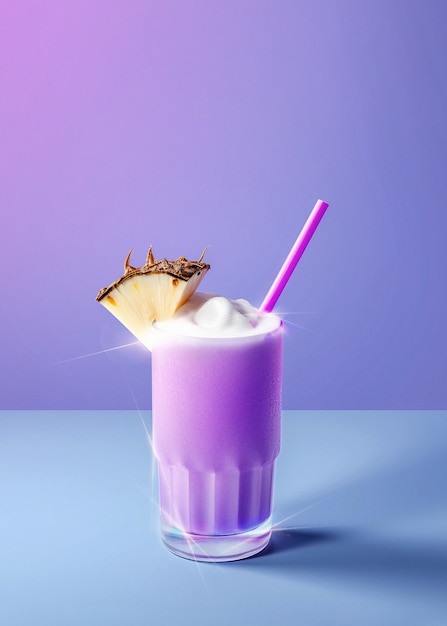 Ube colada cocktail rendering