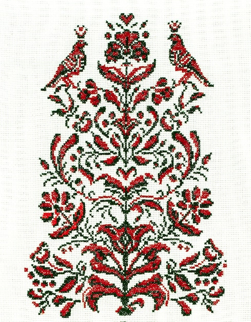 Free photo ukrainian embroidery folk arts and crafts