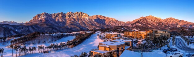 Ulsan bawi Rock in Seoraksan mountains in winter, South Korea