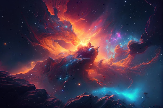 Free photo ultra detailed nebula abstract wallpaper 10