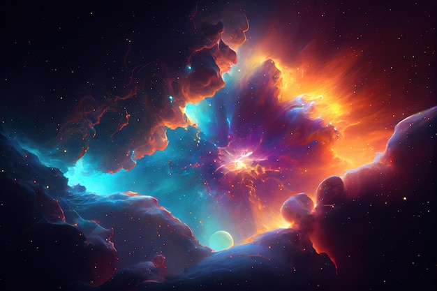 Free photo ultra detailed nebula abstract wallpaper 9