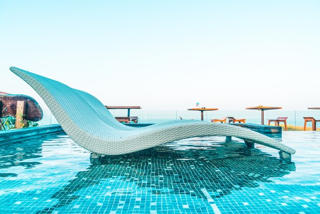 Umbrella and chair pool