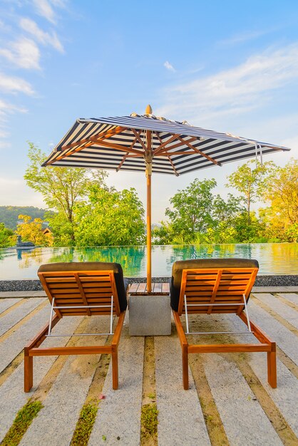 Umbrella pool chair