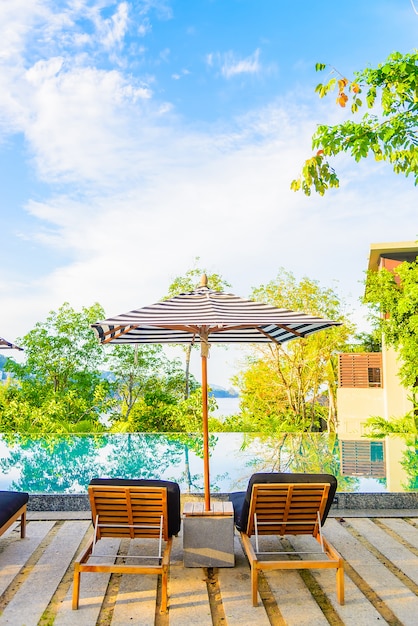 Umbrella pool chair