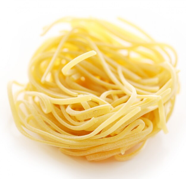 Uncooked nest pasta