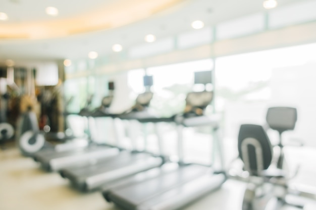 Free Photo unfocused gym with treadmills