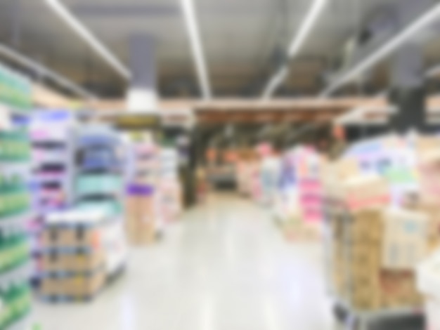 Free Photo unfocused supermarket