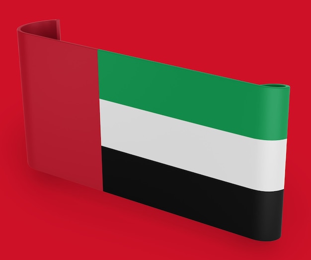 Free Photo united arab emirates flag ribbon banner