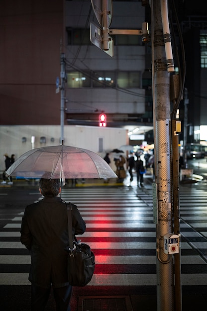 Free photo urban landscape of tokyo city at nigh time