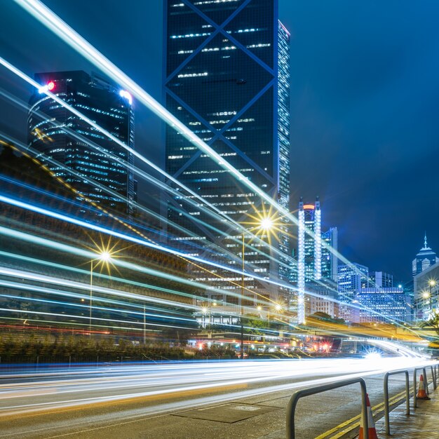 urban traffic with cityscape