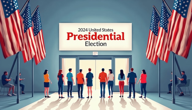 Free photo us elections 2024 illustrated